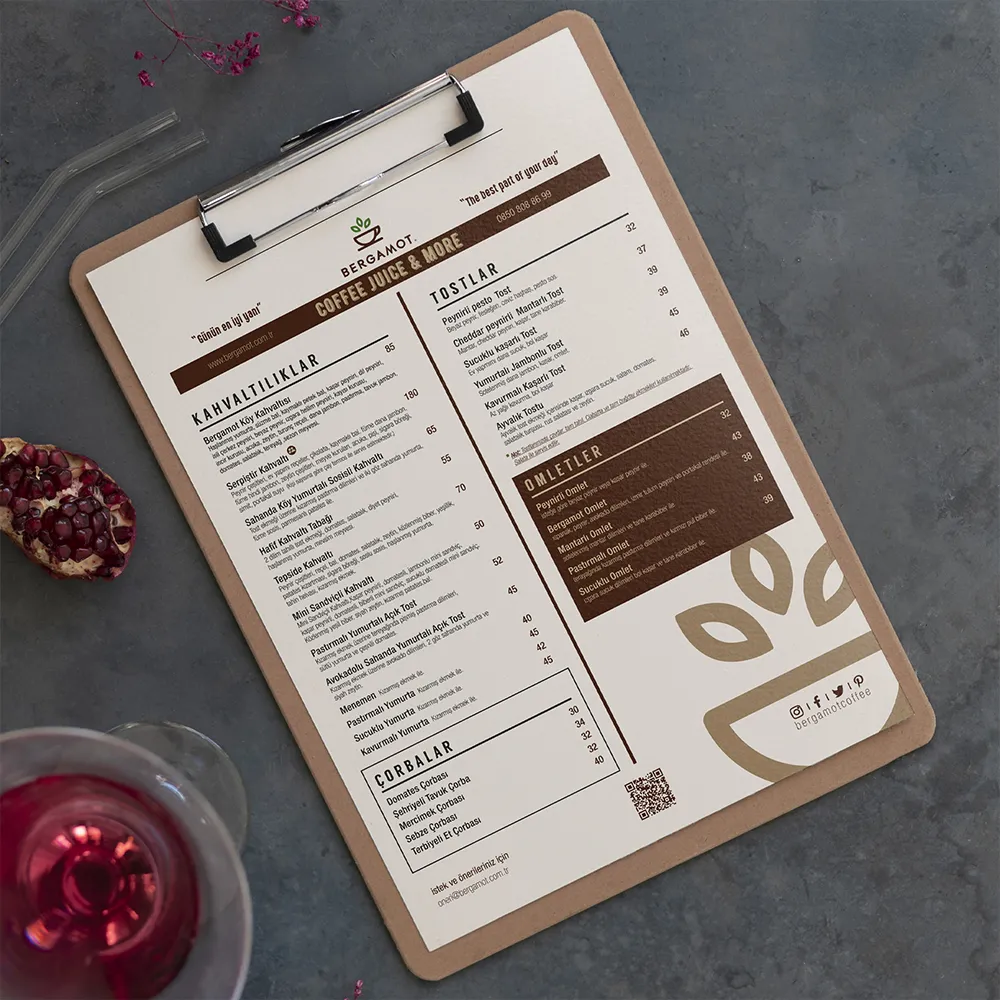 Café and Restaurant Menu